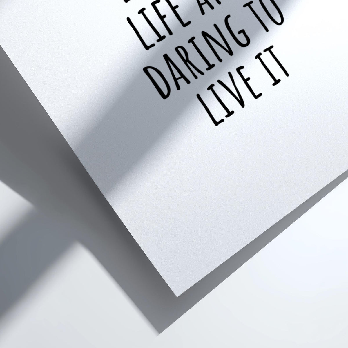 Success Is Loving Life And Daring To Live It Poster | White Minimalist Wall Art Print | Motivational Quote | Bold Life Decor