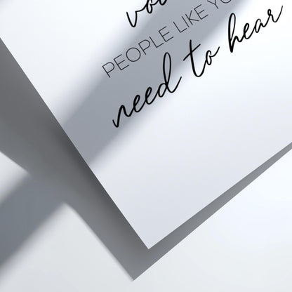 To Lead Voice Need To Hear Poster | White Minimalist Wall Art Print | Leadership Quote | Communication & Mindset Decor