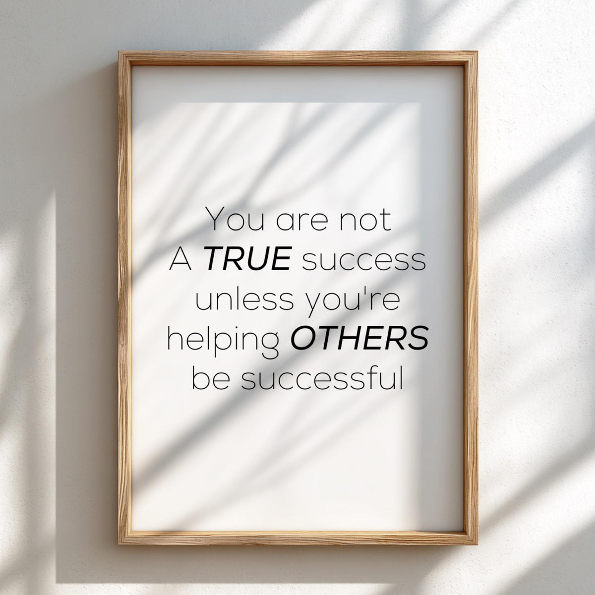 True Others Poster | White Minimalist Wall Art Print | Motivational Quote | Identity & Mindset Decor | Clean Typography Design