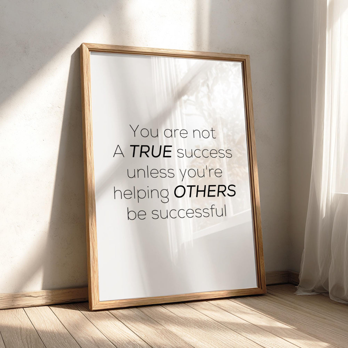 True Others Poster | White Minimalist Wall Art Print | Motivational Quote | Identity & Mindset Decor | Clean Typography Design