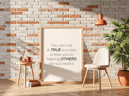 True Others Poster | White Minimalist Wall Art Print | Motivational Quote | Identity & Mindset Decor | Clean Typography Design