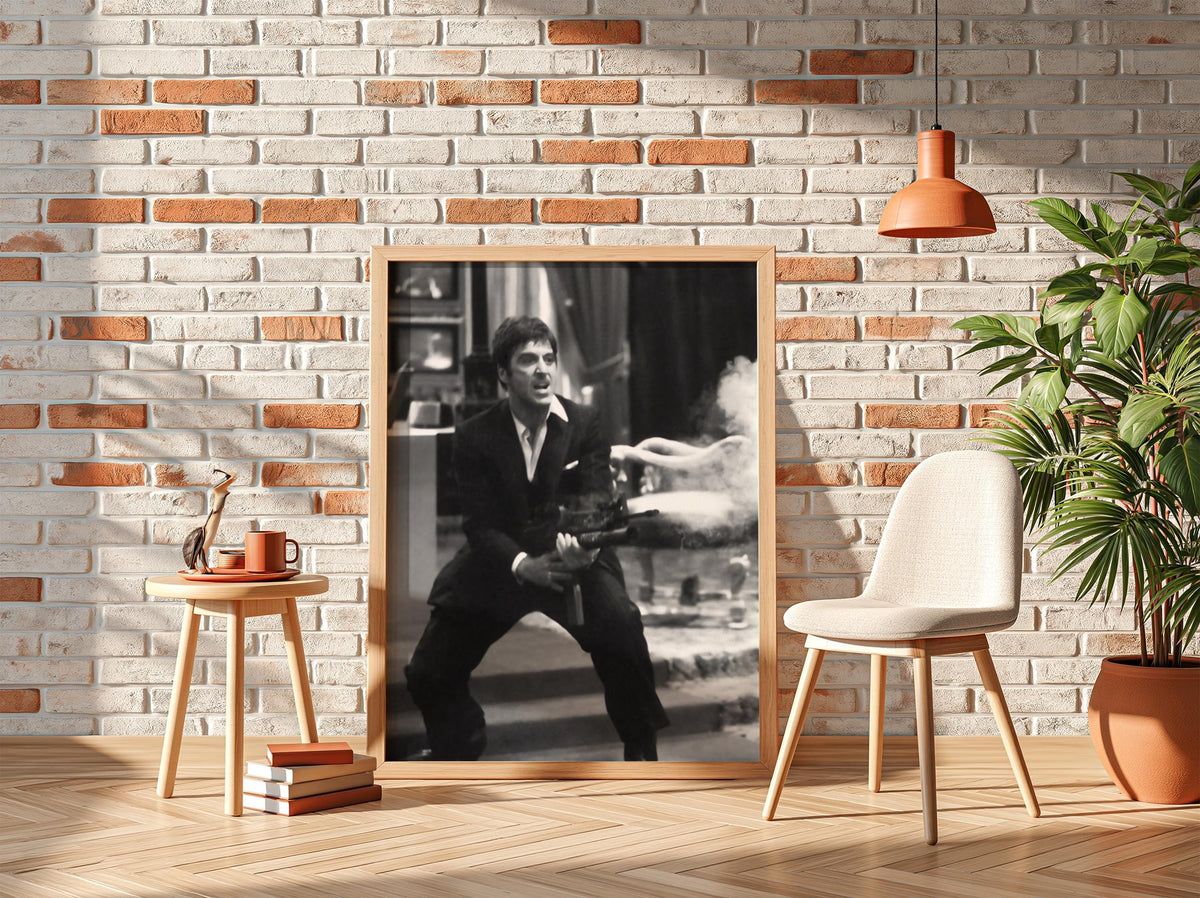 Classic Crime Scene Poster | Black and White Movie Style Print | Vintage Noir Wall Art | Monochrome Photography Decor