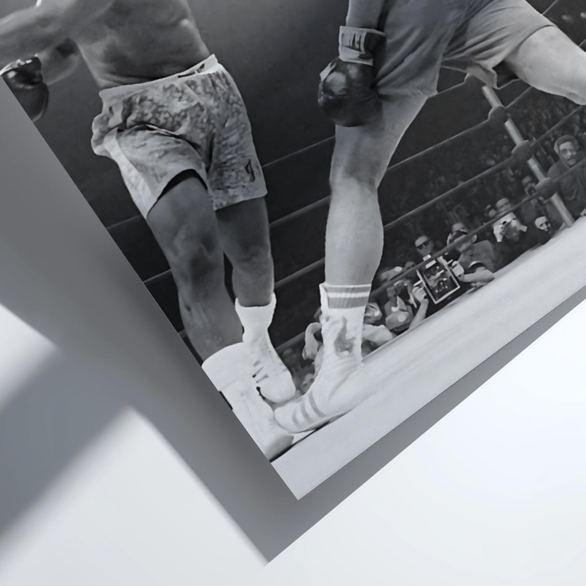 Legendary Boxing Match Poster | Black and White Sports Photography Print | Vintage Fight Wall Art | Monochrome Athletic Decor