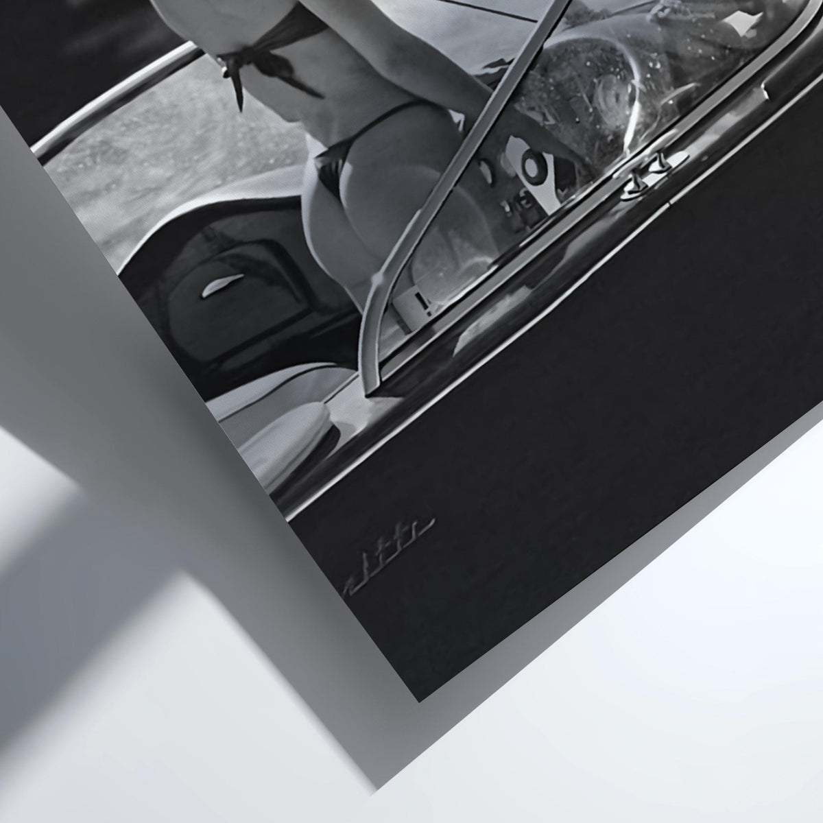 Bikini Yacht Deck View Poster | Black and White Photography Print | Luxury Summer Wall Art | Coastal Lifestyle Decor
