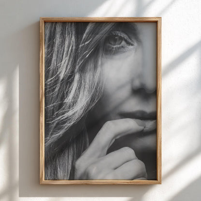 Close Up Eye Portrait Poster | Black and White Photography Print | Abstract Face Detail Wall Art | Modern Monochrome Decor