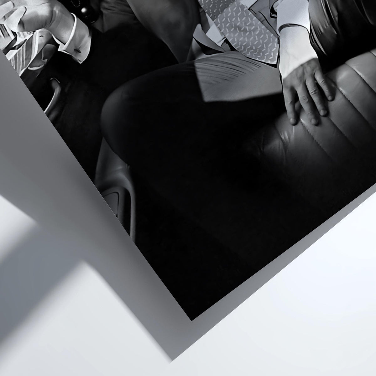 Donald Trump Backseat Limo Portrait Poster | Black and White Photography Print | Luxury Lifestyle Wall Art | Vintage Portrait Decor