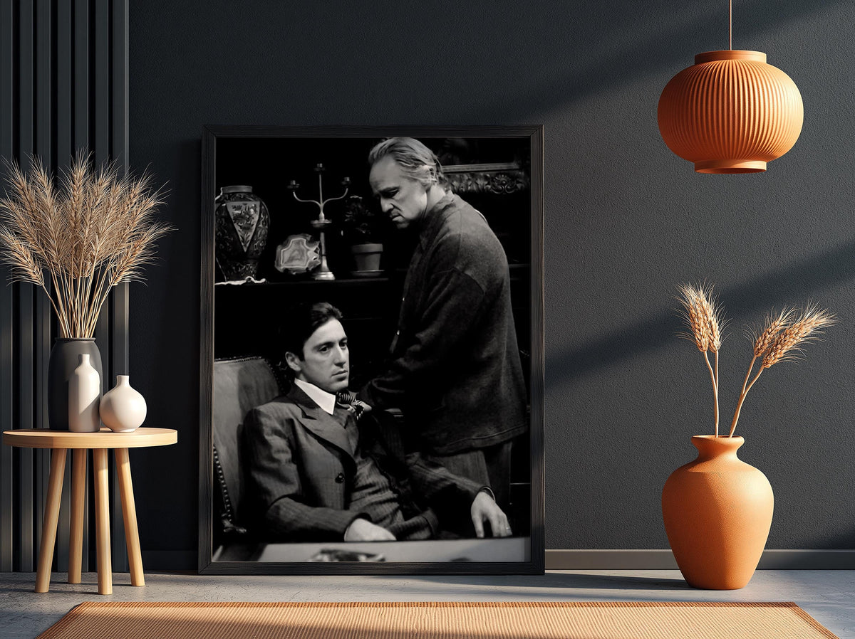 Classic Crime Study Scene Poster | Black and White Photography Print | Vintage Cinema Wall Art | Retro Film Inspired Decor