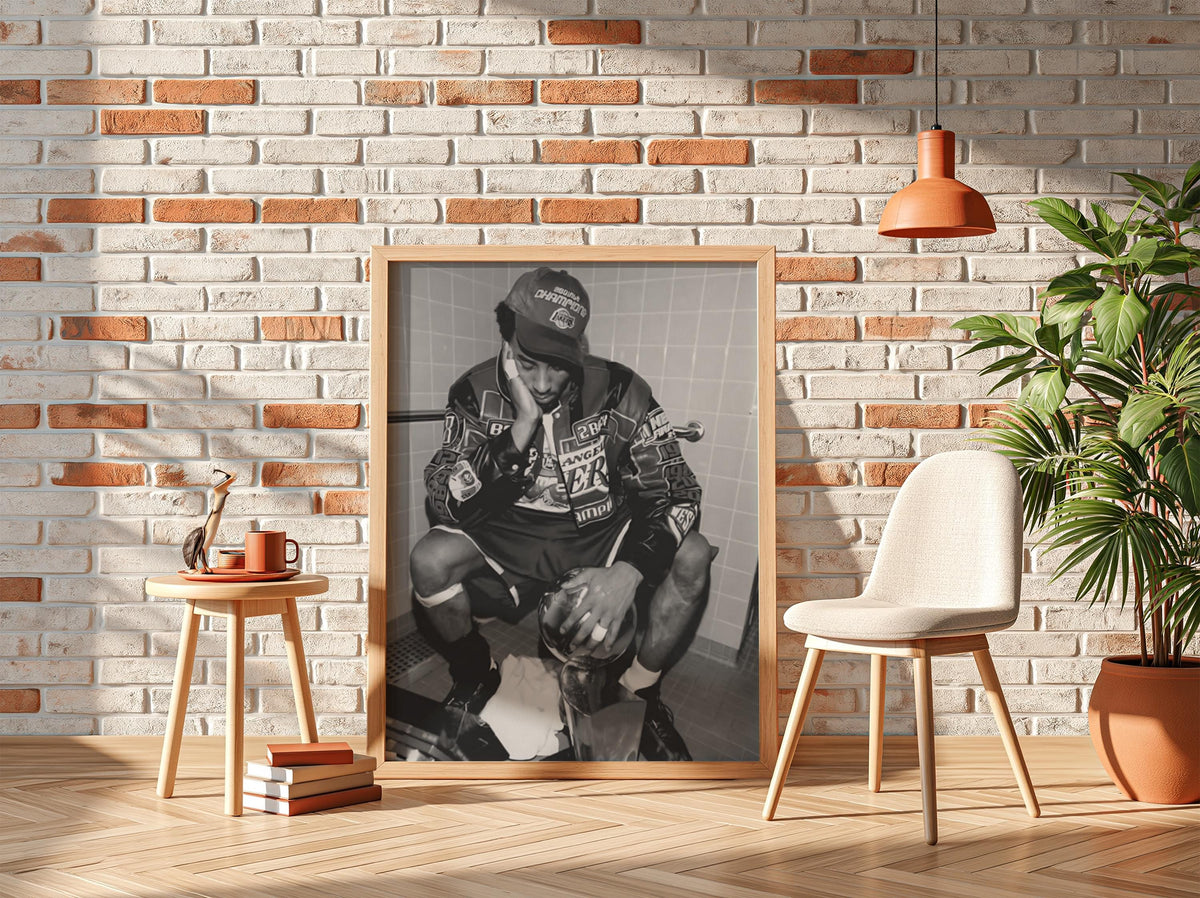 Basketball Legend Championship Trophy Poster | Black and White Photography Print | Vintage Basketball Wall Art | Sports Legend Decor