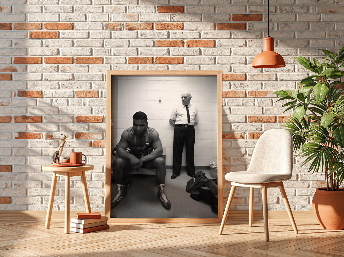 Boxing Locker Room Poster | Black and White Photography Print | Vintage Sports Wall Art | Retro Boxing Decor