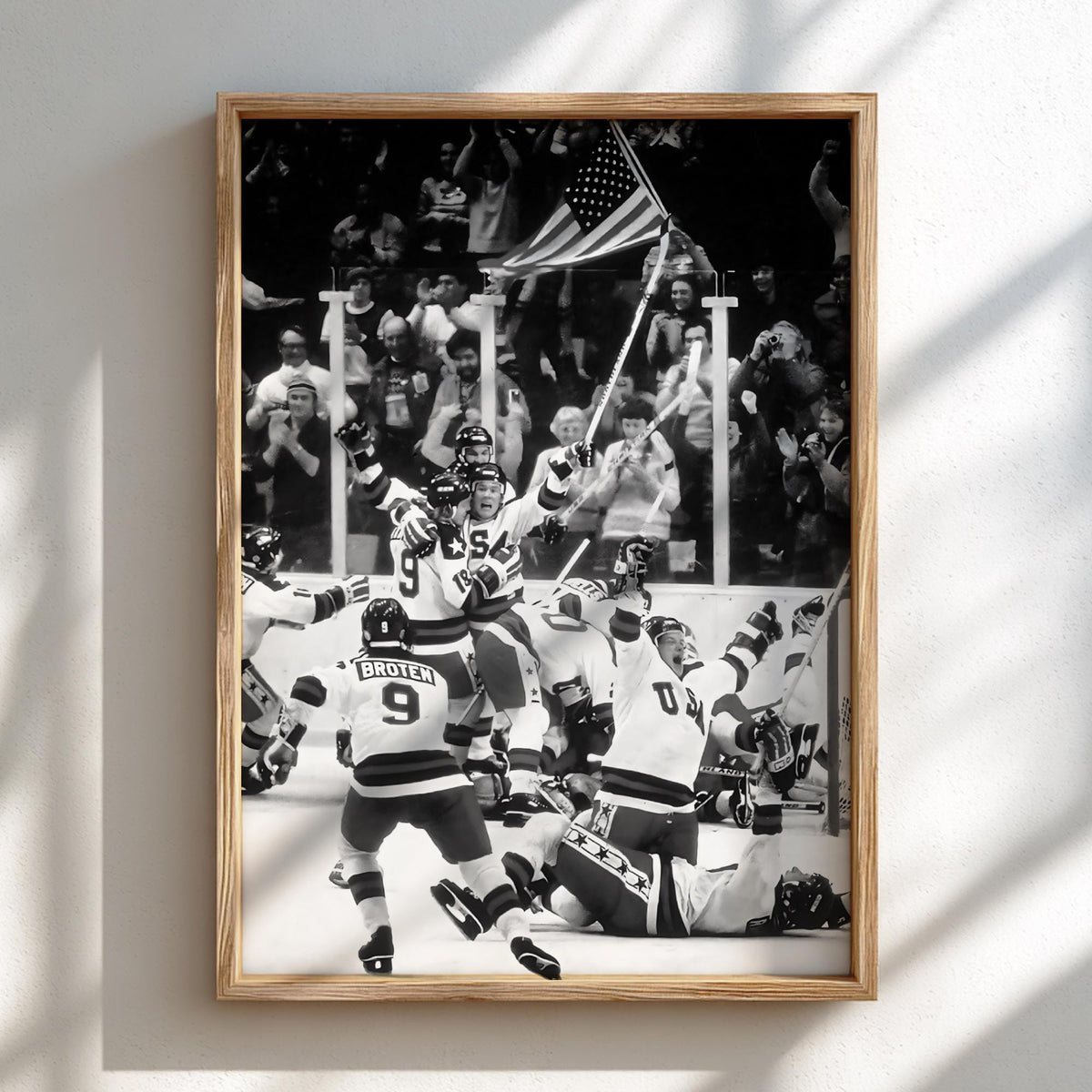 Ice Celebration Poster | Black and White Photography Print | Vintage Winter Sports Wall Art | Retro Action Photography Decor