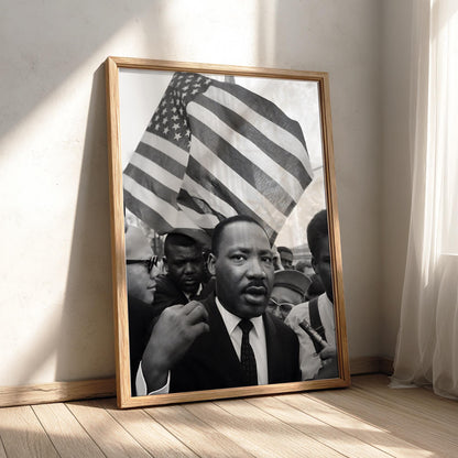 Historic March Crowd Poster | Black and White Photography Print | Vintage History Wall Art | Retro Documentary Photography