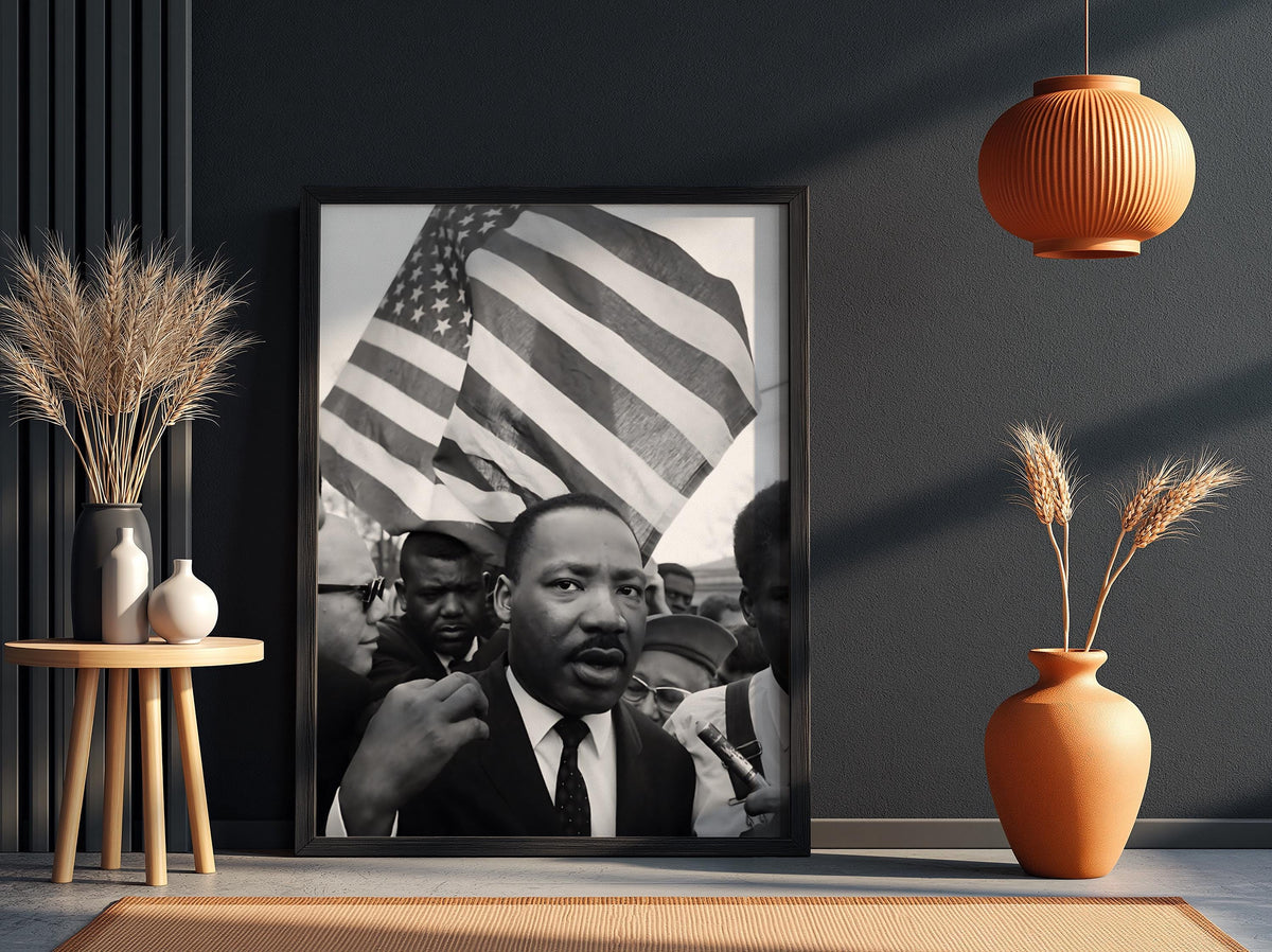 Historic March Crowd Poster | Black and White Photography Print | Vintage History Wall Art | Retro Documentary Photography