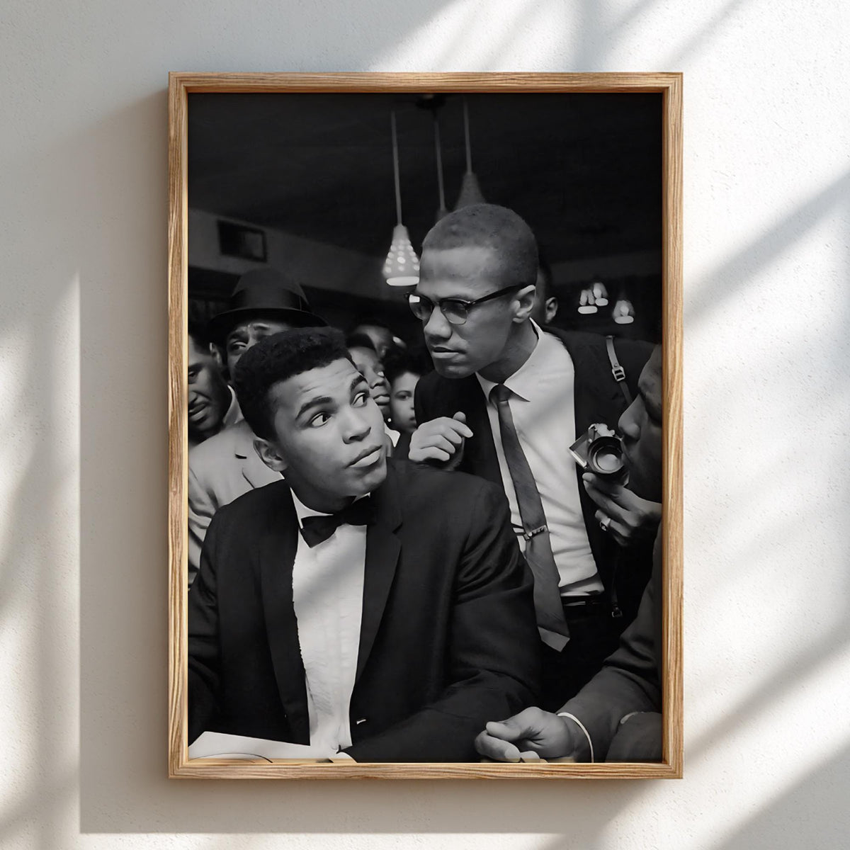 Historic Boxer And Activist Portrait Poster | Black and White Photography Print | Vintage History Wall Art | Retro Documentary Decor