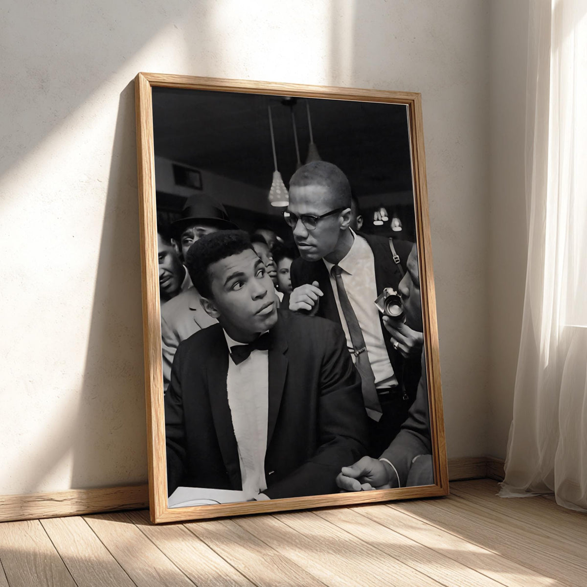 Historic Boxer And Activist Portrait Poster | Black and White Photography Print | Vintage History Wall Art | Retro Documentary Decor