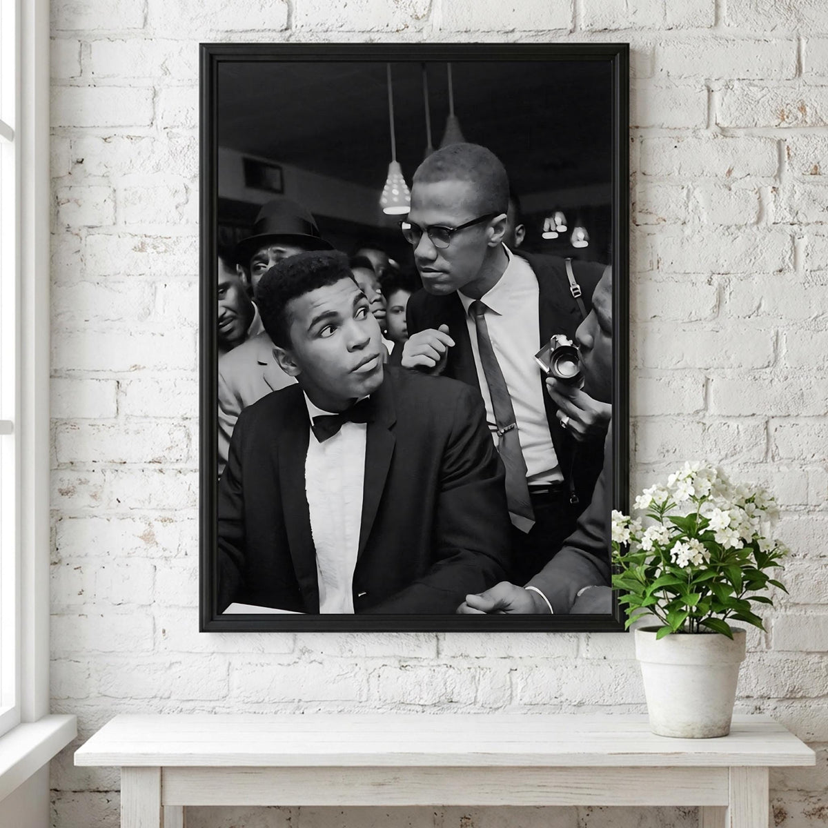 Historic Boxer And Activist Portrait Poster | Black and White Photography Print | Vintage History Wall Art | Retro Documentary Decor