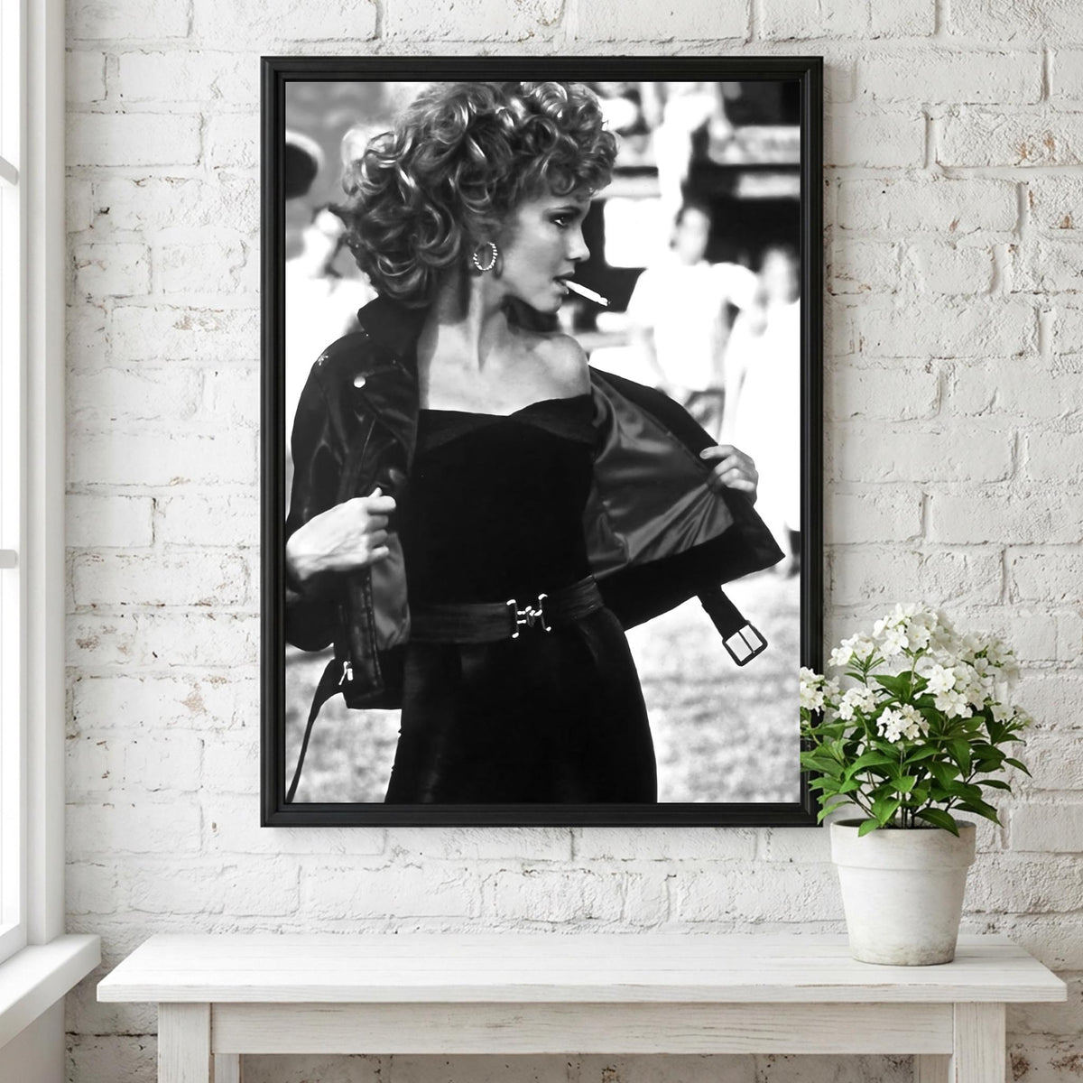 Carnival Scene Poster | Black and White Photography Print | Vintage Romance Wall Art | Retro Summer Fair Decor