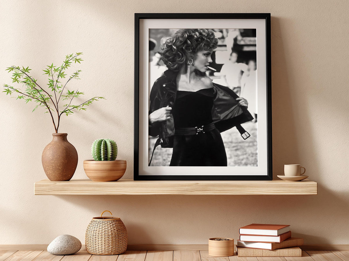 Carnival Scene Poster | Black and White Photography Print | Vintage Romance Wall Art | Retro Summer Fair Decor