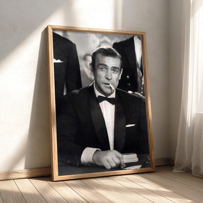Casino Table Portrait Poster | Black and White Photography Print | Vintage Luxury Wall Art | Retro Classic Lifestyle Decor