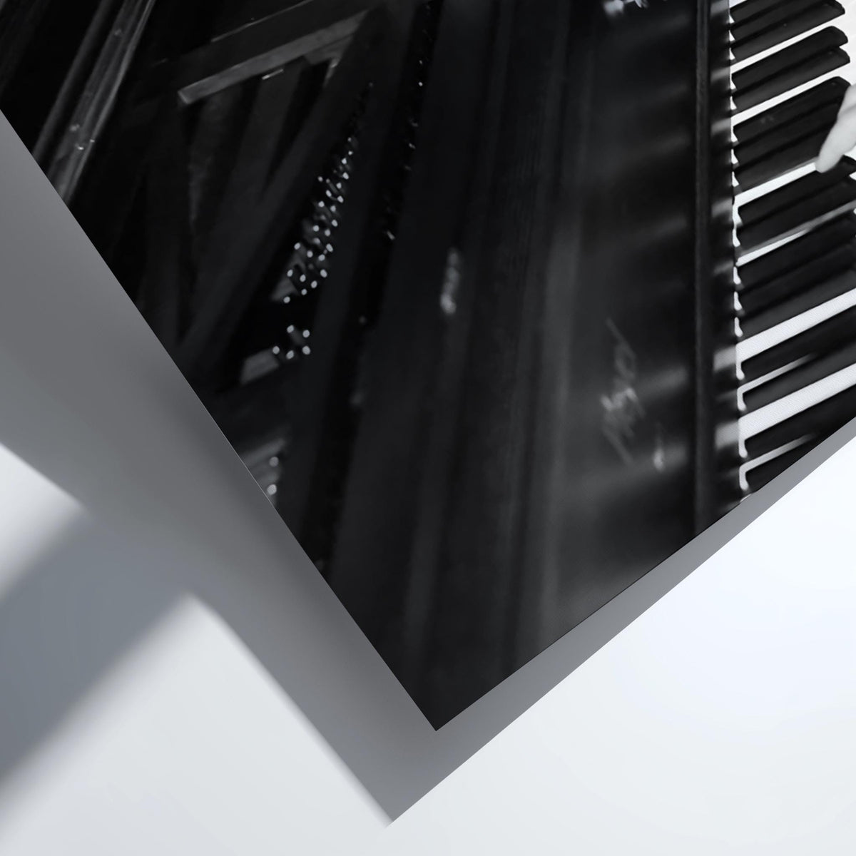 Cocktail On Grand Piano Poster | Black and White Photography Print | Vintage Luxury Wall Art | Retro Jazz Lifestyle Decor