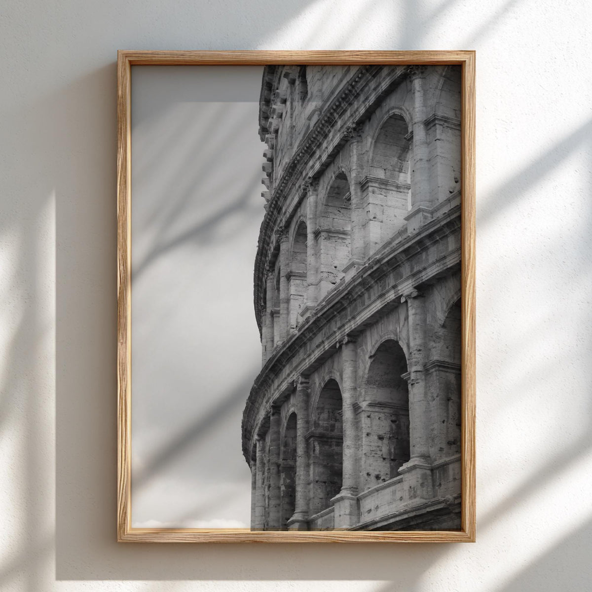 Colosseum Arches Close Up Poster | Black and White Photography Print | Vintage Rome Wall Art | Retro Architecture Travel Decor