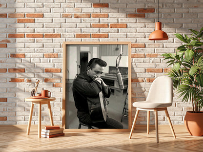 Country Music Recording Studio Poster | Black and White Photography Print | Vintage Music Wall Art | Retro Americana Decor