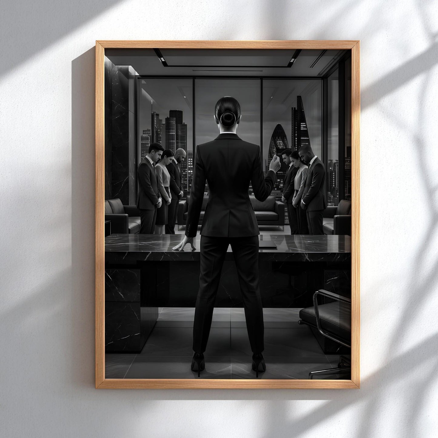 Boss Lady CEO Print | Female Leadership Wall Art | Corporate Power Poster | Black and White Modern Office Decor