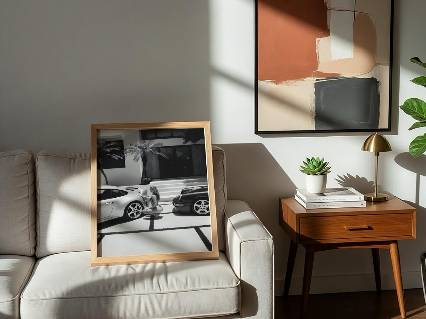 Luxury Car Wall Art, Black And White Woman Poster, Fashion Photography Print, Old Money Aesthetic, Glamour Decor