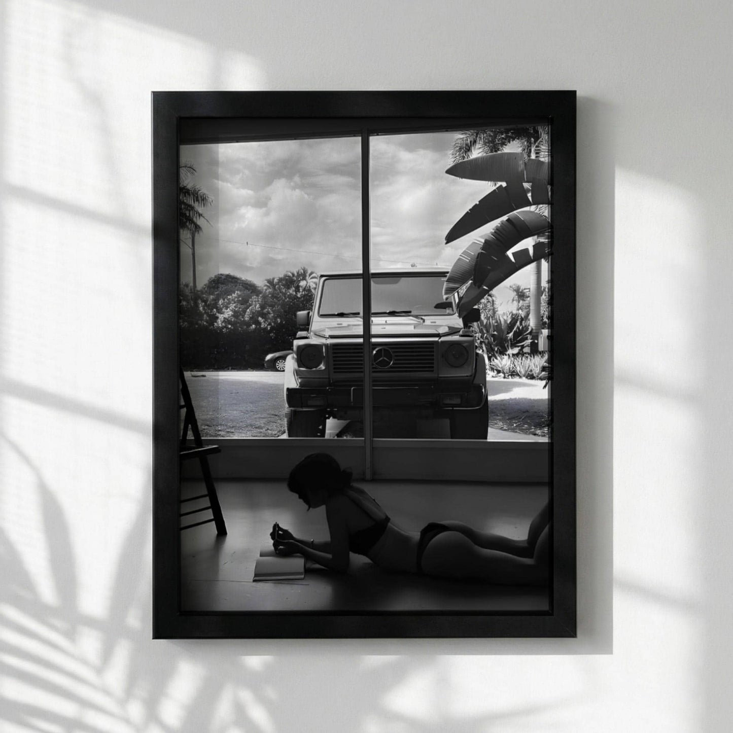 G Wagon Poster, Luxury Car Wall Art, Black and White Print, Old Money Aesthetic Decor, Miami Vibe Photography, Edgy Fashion Room Decor