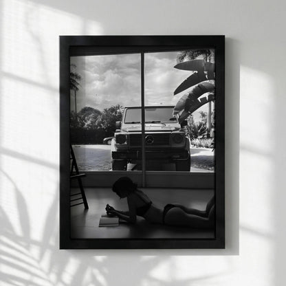 G Wagon Poster, Luxury Car Wall Art, Black and White Print, Old Money Aesthetic Decor, Miami Vibe Photography, Edgy Fashion Room Decor