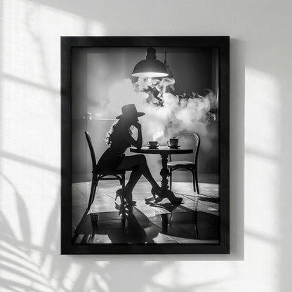 Vinyl Spin Black & White Minimalist Music Wall Art | Modern Retro Audio Decor | Record Player Aesthetic Poster Print