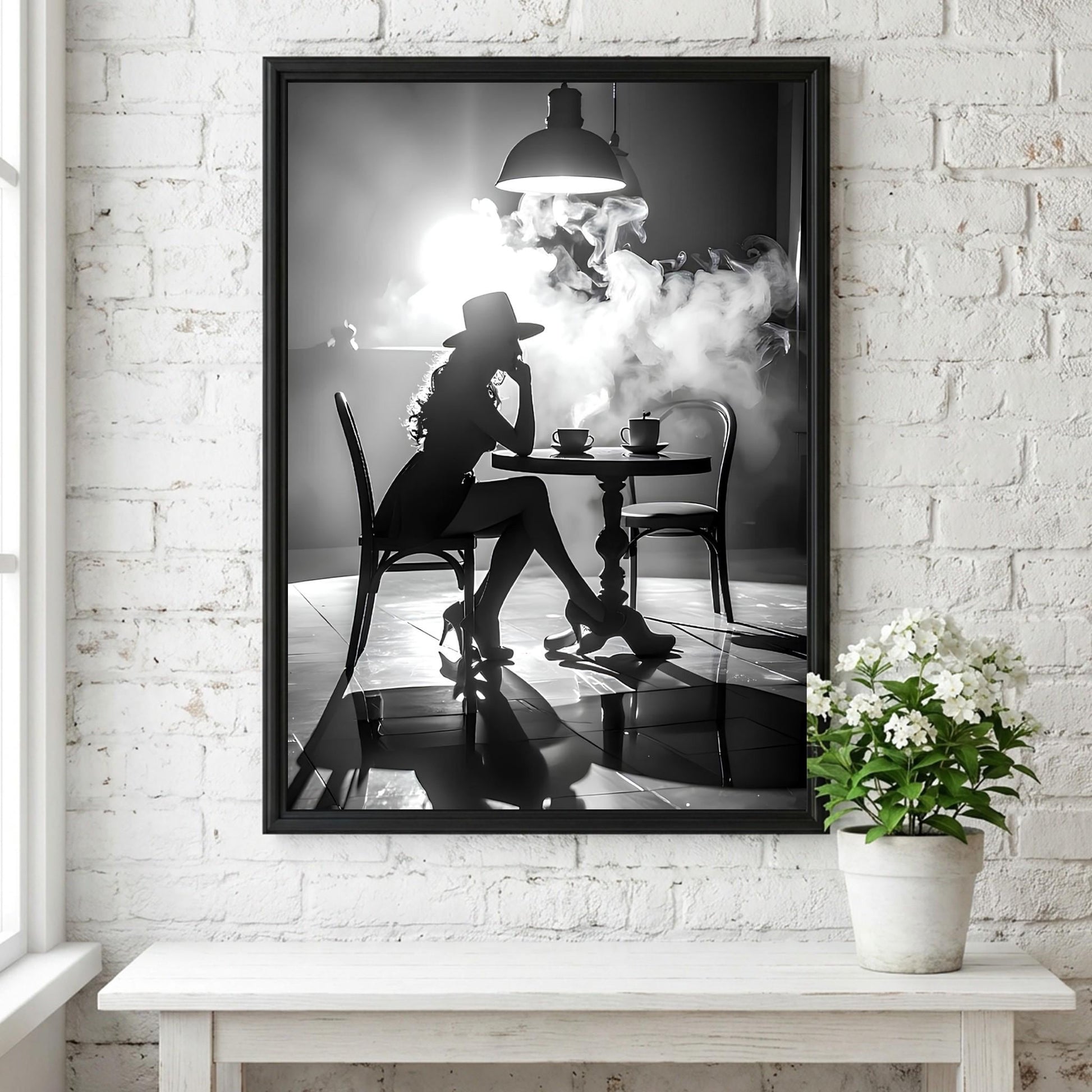 Vinyl Spin Black & White Minimalist Music Wall Art | Modern Retro Audio Decor | Record Player Aesthetic Poster Print