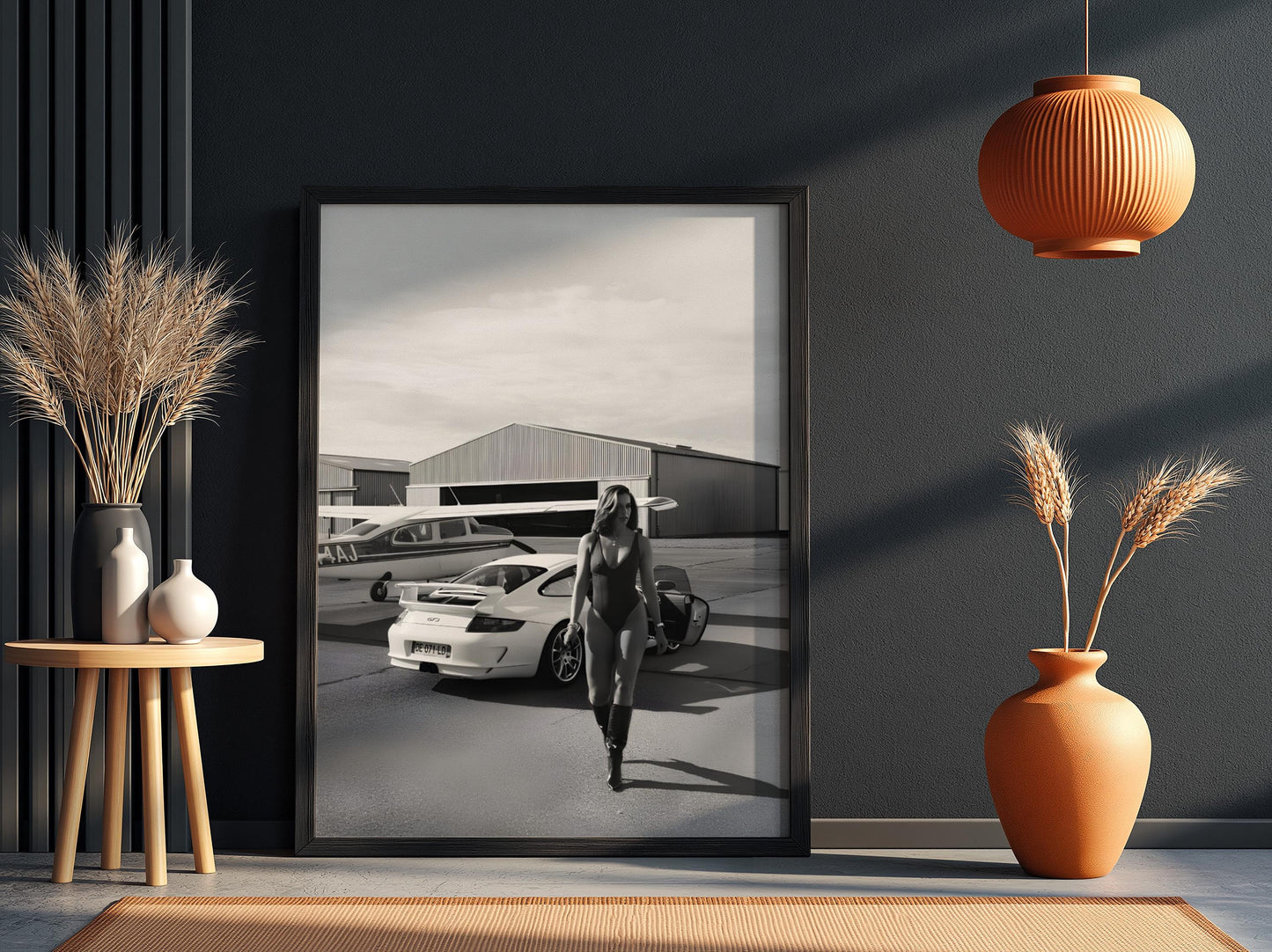 Porsche GT3 Poster, Luxury Car Wall Art, Black and White Print, Old Money Aesthetic Decor, Private Aviation Art, Edgy Fashion Room Decor