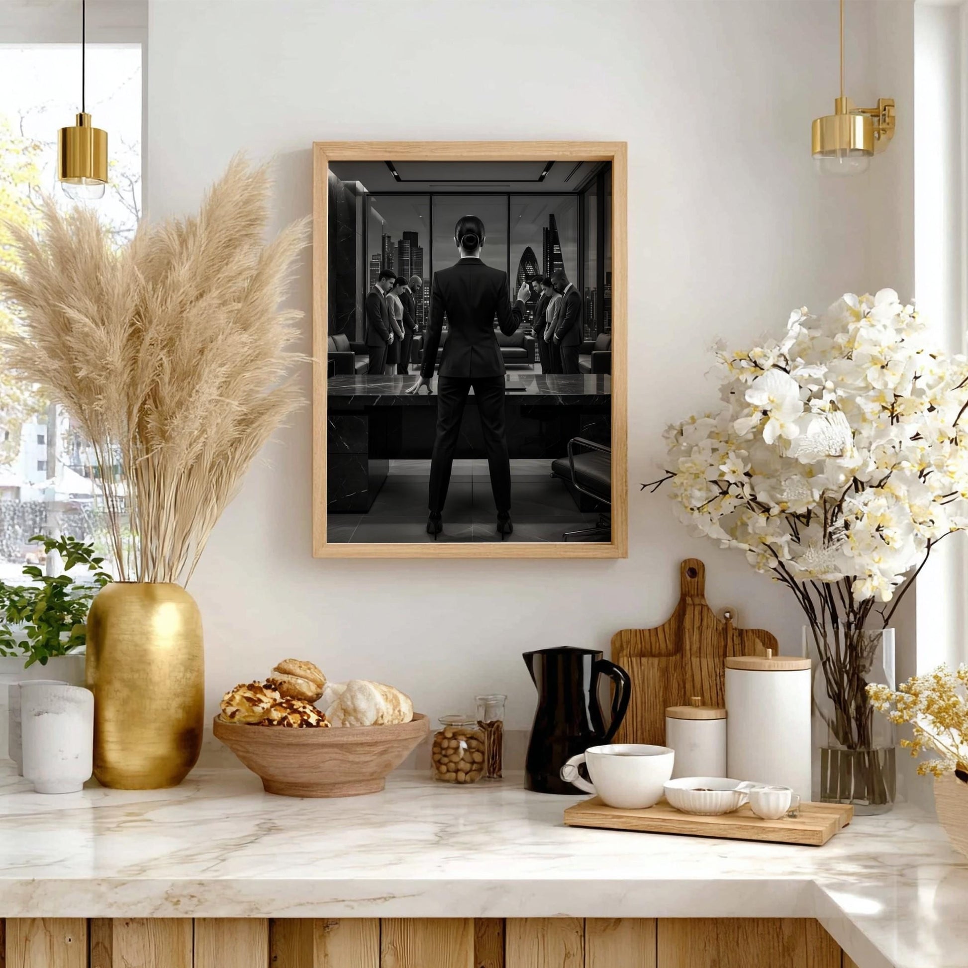 Boss Lady CEO Print | Female Leadership Wall Art | Corporate Power Poster | Black and White Modern Office Decor
