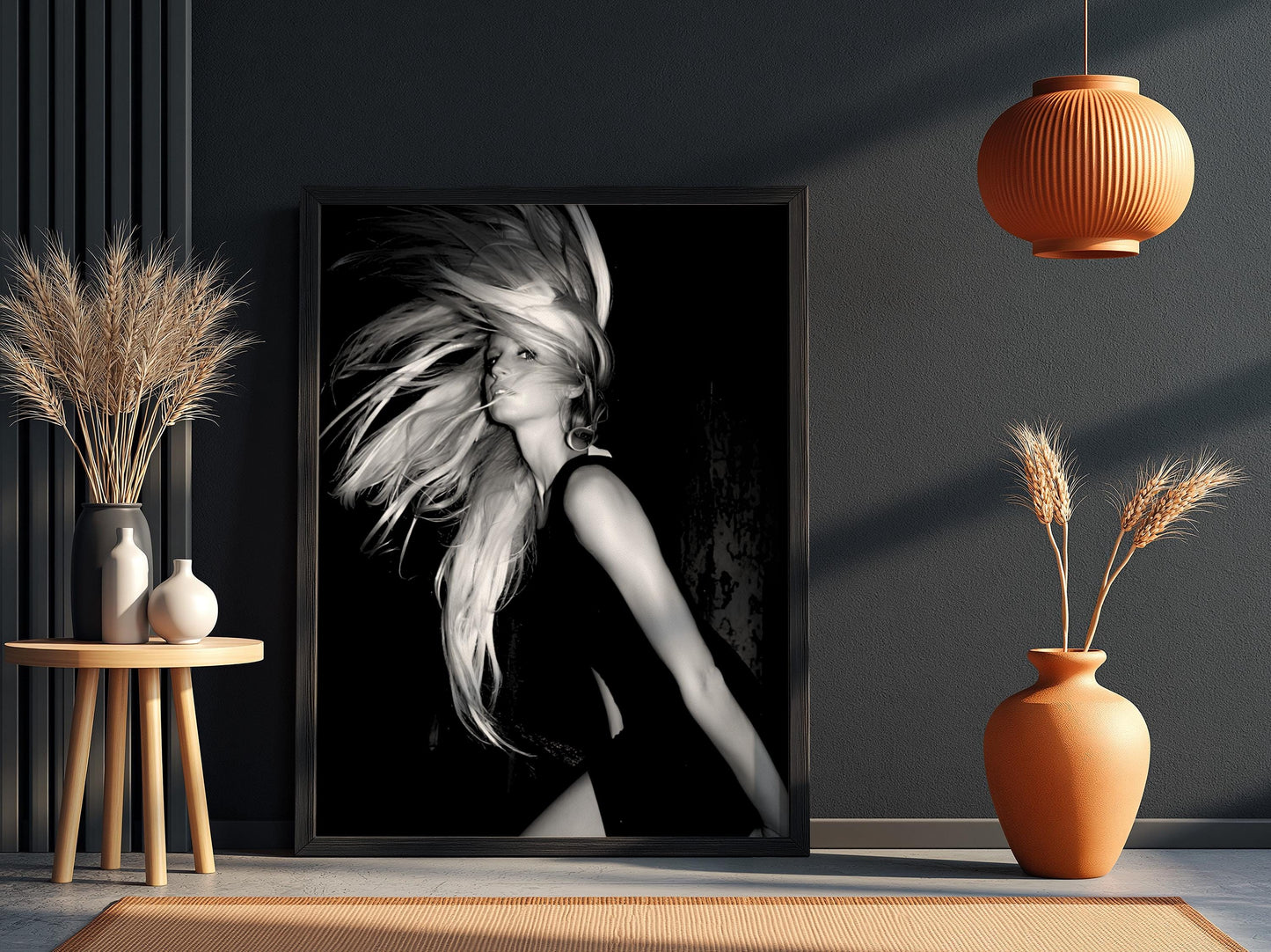 Sydney Sweeney | Black and White Fashion Print | Dynamic Woman Portrait | Moody Monochrome Wall Art | Edgy Room Decor