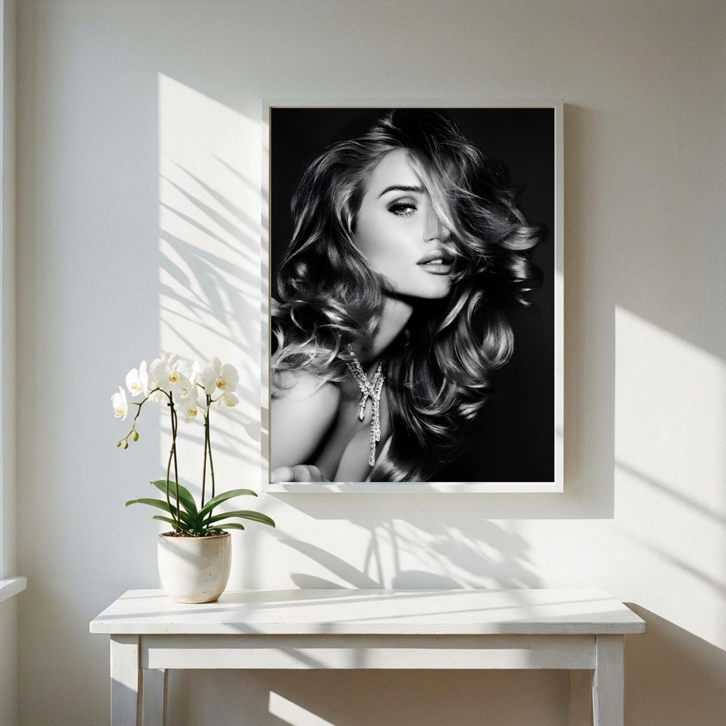 Sydney Sweeney | Black and White Glamour Portrait Print | Vintage Fashion Wall Art | Elegant Woman Photography | Classic Beauty Poster