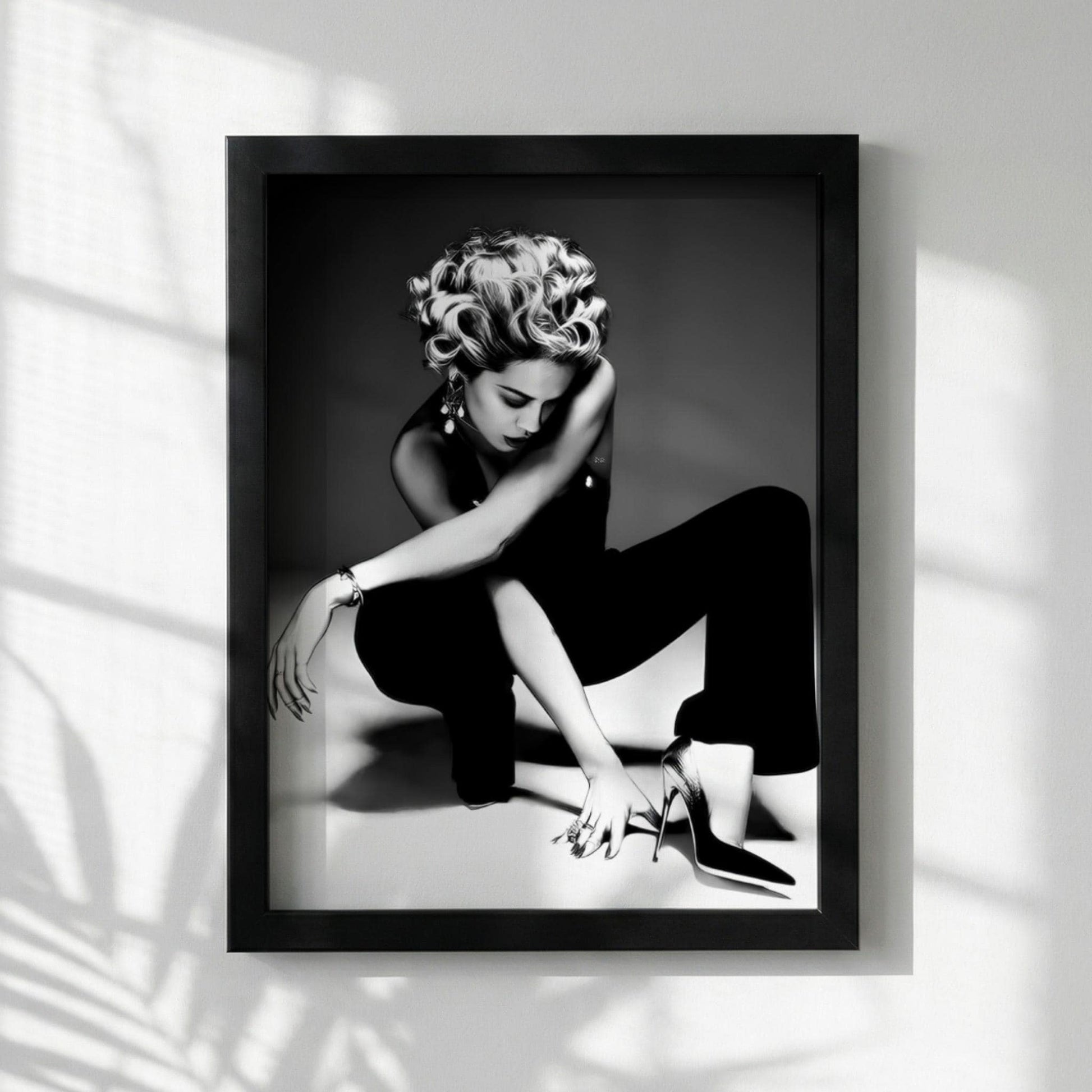 Scarlett Johansson | Black White Art Print | Edgy Fashion Poster | Retro Glamour Decor | Modern Wall Art