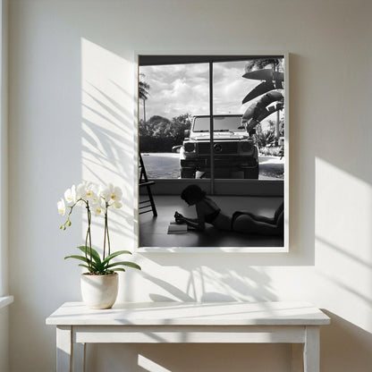 G Wagon Poster, Luxury Car Wall Art, Black and White Print, Old Money Aesthetic Decor, Miami Vibe Photography, Edgy Fashion Room Decor