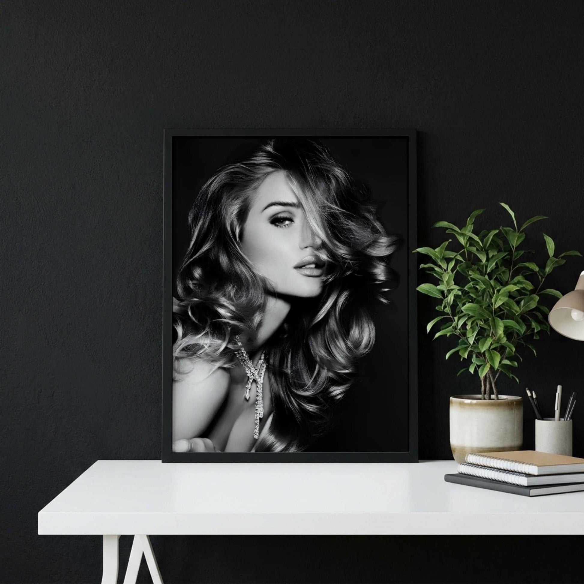 Sydney Sweeney | Black and White Glamour Portrait Print | Vintage Fashion Wall Art | Elegant Woman Photography | Classic Beauty Poster