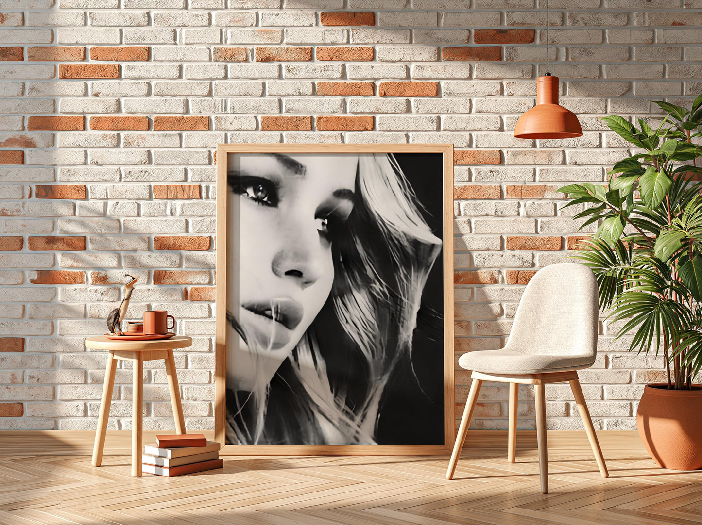 Jennifer Lawrence | Black White Portrait | Abstract Face Art | Moody Wall Decor | Modern Poster
