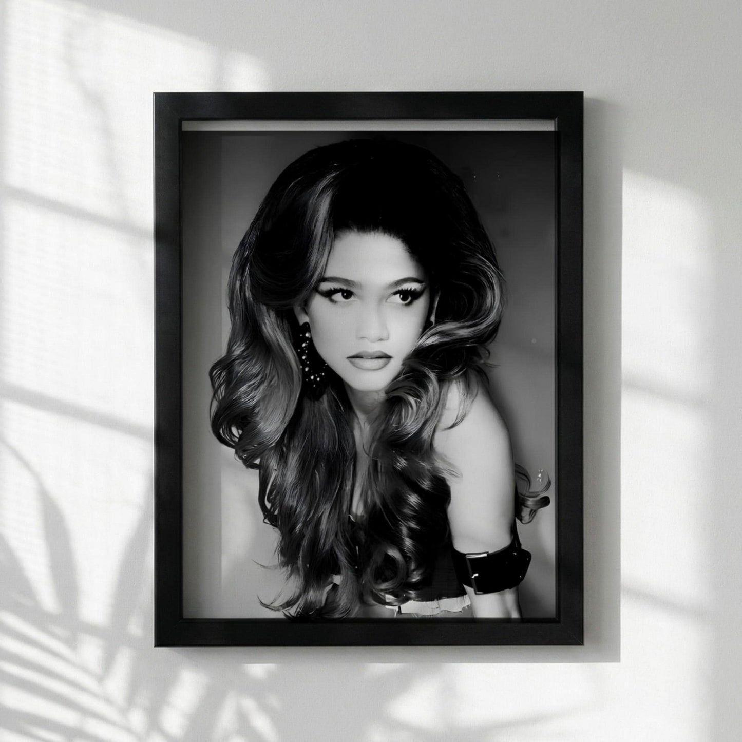 Zendaya | Black White Portrait | Vintage Glamour Print | Retro Fashion Poster | Elegant Wall Art