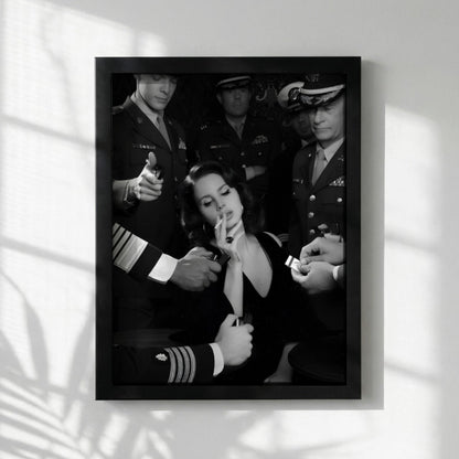 Femme Fatale Print | Vintage Glamour Poster | Black and White Boss Lady Art | Film Noir Photography | Edgy Wall Decor