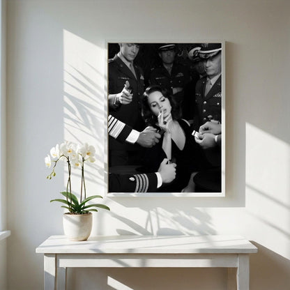 Femme Fatale Print | Vintage Glamour Poster | Black and White Boss Lady Art | Film Noir Photography | Edgy Wall Decor