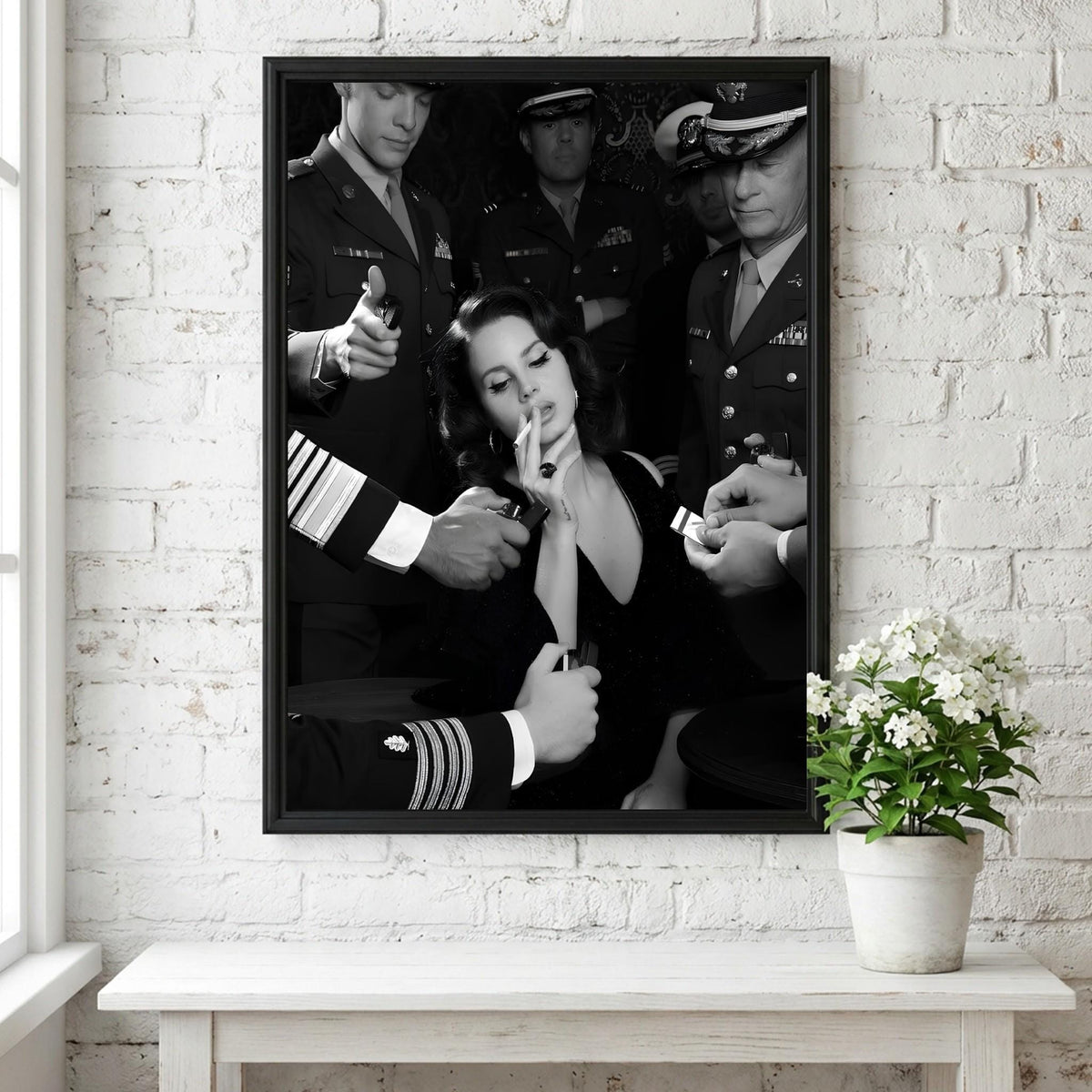 Femme Fatale Print | Vintage Glamour Poster | Black and White Boss Lady Art | Film Noir Photography | Edgy Wall Decor