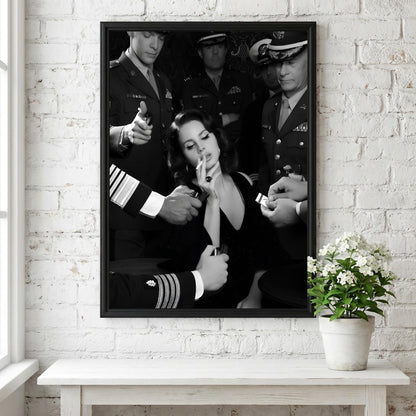 Femme Fatale Print | Vintage Glamour Poster | Black and White Boss Lady Art | Film Noir Photography | Edgy Wall Decor