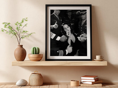 Femme Fatale Print | Vintage Glamour Poster | Black and White Boss Lady Art | Film Noir Photography | Edgy Wall Decor