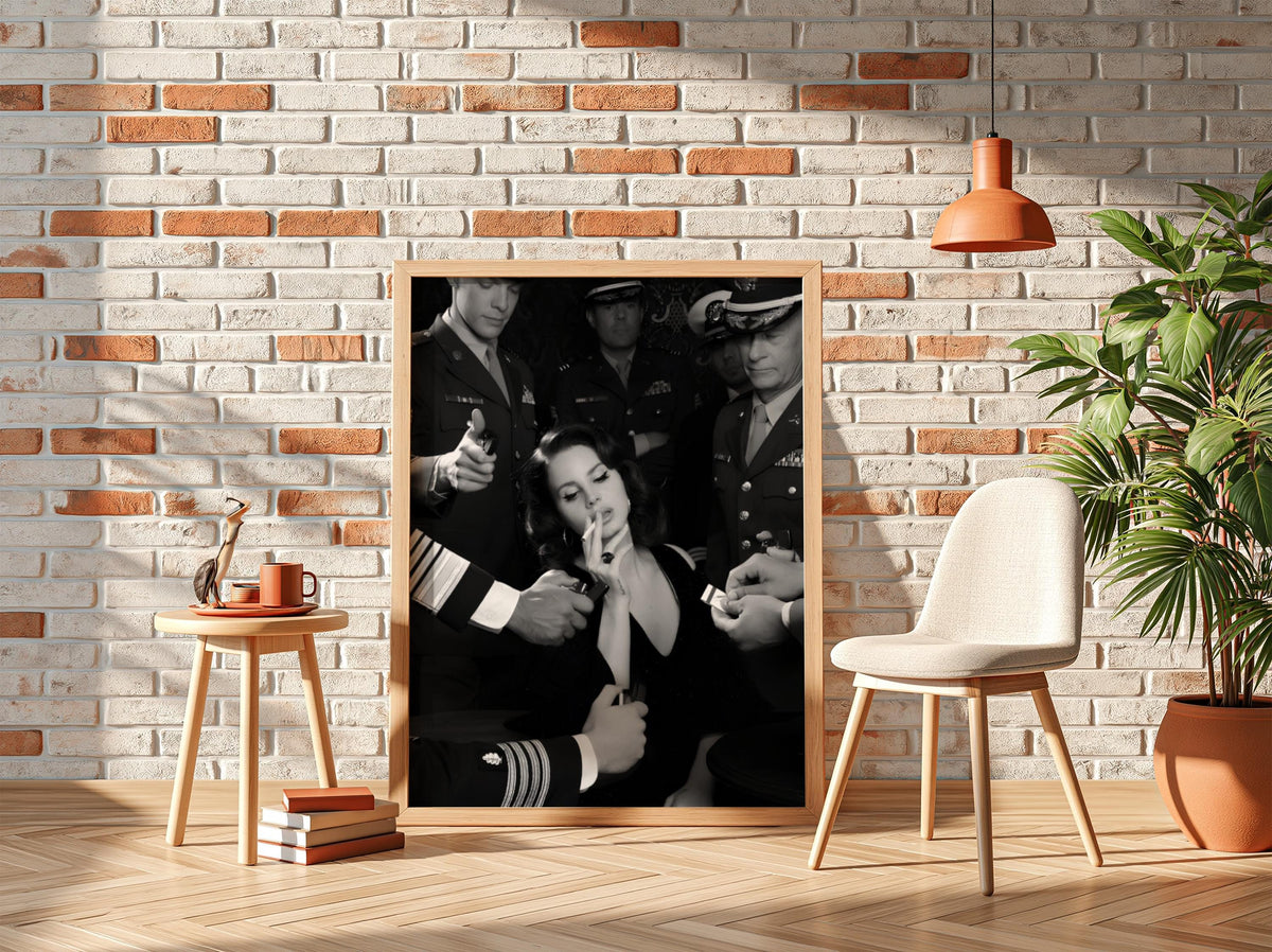 Femme Fatale Print | Vintage Glamour Poster | Black and White Boss Lady Art | Film Noir Photography | Edgy Wall Decor
