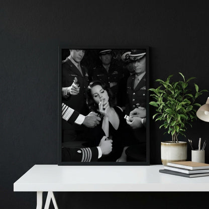 Femme Fatale Print | Vintage Glamour Poster | Black and White Boss Lady Art | Film Noir Photography | Edgy Wall Decor